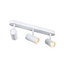 SLV wall and ceiling luminaire NOBLO� TRIPLE PHASE 3 flames, round IP20, white dimmable