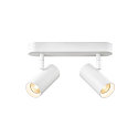 SLV wall and ceiling luminaire NOBLO� DOUBLE PHASE 2 flames, round IP20, white dimmable