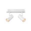 SLV wall and ceiling luminaire NOBLO� DOUBLE PHASE 2 flames, round IP20, white dimmable