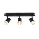 SLV wall and ceiling luminaire NOBLO� TRIPLE PHASE 3 flames, cylindrical, cardanic swivelling IP20, black dimmable