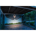 SLV outdoor wall luminaire ORDI II square IP65, black, lacquered dimmable