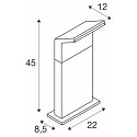 SLV outdoor floor lamp ORDI II POLE 45 square IP65, black dimmable