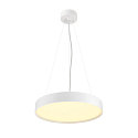SLV ceiling luminaire DECONA 42 CL round, suitable for VDU workstation IP44, white, lacquered dimmable