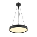 SLV ceiling luminaire DECONA 42 CL round, suitable for VDU workstation IP44, black, lacquered dimmable