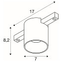 SLV track spot FIXT-IT! round, built-in version, suitable for VDU workstation IP20, black, white, lacquered dimmable