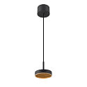 SLV pendant luminaire GRIP! FLAT IP20, gold, black dimmable