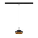 SLV pendant luminaire GRIP! FLAT IP20, gold, black dimmable