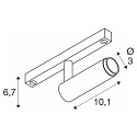 track spot GRIP! S suitable for VDU workstation IP20, black, white, lacquered dimmable