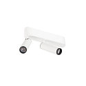 SLV ceiling luminaire GRIP!S DOUBLE suitable for VDU workstation IP20, black, white, lacquered dimmable