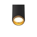 SLV ceiling luminaire GRIP!S DOUBLE suitable for VDU workstation IP20, gold, black, lacquered dimmable