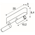 SLV ceiling luminaire GRIP!S DOUBLE suitable for VDU workstation IP20, bronze, black, lacquered dimmable