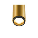 SLV ceiling recessed luminaire GRIP!S cylindrical, suitable for VDU workstation IP20, gold, black, lacquered dimmable