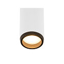SLV ceiling luminaire GRIP!M DOUBLE IP20, black, white, lacquered dimmable