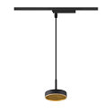 1-phase pendant luminaire GRIP! FLAT down, without shade, CCT Switch IP20, gold, black dimmable