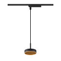 1-phase pendant luminaire GRIP! FLAT down, without shade, CCT Switch IP20, gold, black dimmable