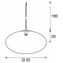 SLV pendant luminaire MAGICO 55 E27 IP20, aluminium dimmable