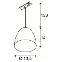 SLV 1-phase spot PARA CONE 14 GU10 IP20, aluminium dimmable