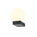 wall luminaire SUN WL UP round G9 IP20, black, lacquered dimmable