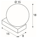 SLV wall luminaire SUN WL UP round G9 IP20, black, lacquered dimmable