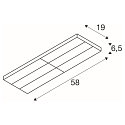 SLV 3-phase spot SIGHT PANEL square, suitable for VDU workstation IP20, black, lacquered 