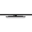 SLV 3-phase spot SIGHT PANEL square, suitable for VDU workstation IP20, black, lacquered dimmable