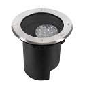 SLV floor recessed luminaire DASAR� L DALI round, swivelling, asymmetrical, dimmable IP65/IP67, stainless steel dimmable
