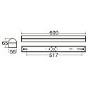 SLV light bar BATTEN P 600 28 ON-OFF CCT Switch, switchable, multipower IP20