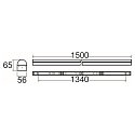 SLV light bar BATTEN P 1500 72 DALI EM 3H DALI controllable, CCT Switch, multipower, with emergency light module IP20