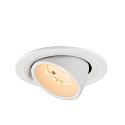 SLV ceiling recessed luminaire NUMINOS� GIMBLE S round, suitable for VDU workstation IP20, white, lacquered dimmable