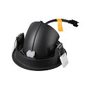 SLV ceiling recessed luminaire NUMINOS� GIMBLE S round, suitable for VDU workstation IP20, black, lacquered dimmable