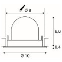 SLV ceiling recessed luminaire NUMINOS� GIMBLE S round, suitable for VDU workstation IP20, white, lacquered dimmable
