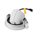 SLV ceiling recessed luminaire NUMINOS� GIMBLE S round, suitable for VDU workstation IP20, white, lacquered dimmable