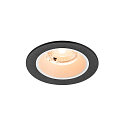 ceiling recessed luminaire NUMINOS� S round, suitable for VDU workstation IP20, black, white, lacquered dimmable
