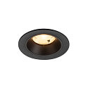 ceiling recessed luminaire NUMINOS� S round, suitable for VDU workstation IP20, black, lacquered dimmable