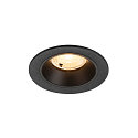 ceiling recessed luminaire NUMINOS� S round, suitable for VDU workstation IP20, black, lacquered dimmable