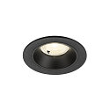 ceiling recessed luminaire NUMINOS� S round, suitable for VDU workstation IP20, black, lacquered dimmable