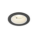 ceiling recessed luminaire NUMINOS� S round, suitable for VDU workstation IP20, black, white, lacquered dimmable