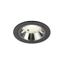 ceiling recessed luminaire NUMINOS� S suitable for VDU workstation IP20, chrome, black dimmable