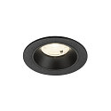 ceiling recessed luminaire NUMINOS� S round, suitable for VDU workstation IP20, black, lacquered dimmable