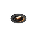 ceiling recessed luminaire NUMINOS� MOVE S round, suitable for VDU workstation IP20, black, lacquered dimmable