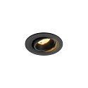 ceiling recessed luminaire NUMINOS� MOVE S round, suitable for VDU workstation IP20, black, lacquered dimmable