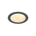 ceiling recessed luminaire NUMINOS� M round, suitable for VDU workstation IP20, black, white, lacquered dimmable