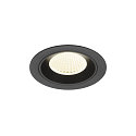 ceiling recessed luminaire NUMINOS� M round, suitable for VDU workstation IP20, black, lacquered dimmable