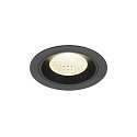 ceiling recessed luminaire NUMINOS� M round, suitable for VDU workstation IP20, black, lacquered dimmable