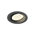 ceiling recessed luminaire NUMINOS� MOVE M round, suitable for VDU workstation IP20, black, white, lacquered dimmable