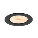 SLV ceiling recessed luminaire NUMINOS� GIMBLE L round, suitable for VDU workstation IP20, black, white, lacquered dimmable
