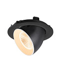 SLV ceiling recessed luminaire NUMINOS� GIMBLE L round, suitable for VDU workstation IP20, black, white, lacquered dimmable