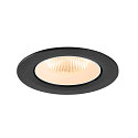SLV ceiling recessed luminaire NUMINOS� GIMBLE L round, suitable for VDU workstation IP20, black, white, lacquered dimmable