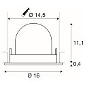 SLV ceiling recessed luminaire NUMINOS� GIMBLE L round, suitable for VDU workstation IP20, black, lacquered dimmable