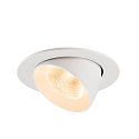SLV ceiling recessed luminaire NUMINOS� GIMBLE L round, suitable for VDU workstation IP20, white, lacquered dimmable